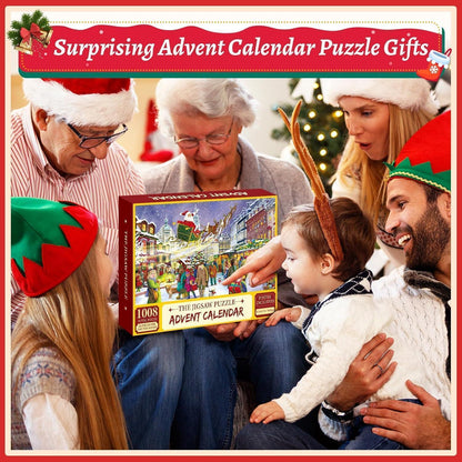 Weihnachts Puzzle Adventskalender 2026: 1008 Teile Familien