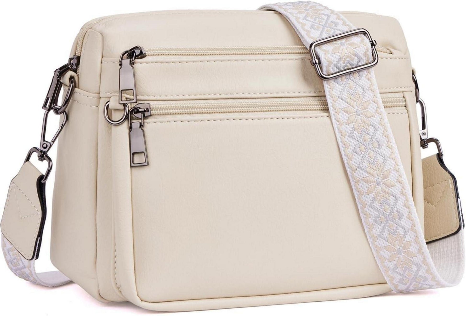 Damen Umhängetasche aus veganem Leder 20 cm Blau