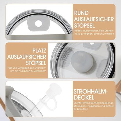 3er Set Silikon Stopper für Stanley Tumbler 1.0 & 2.0, 30oz|40oz