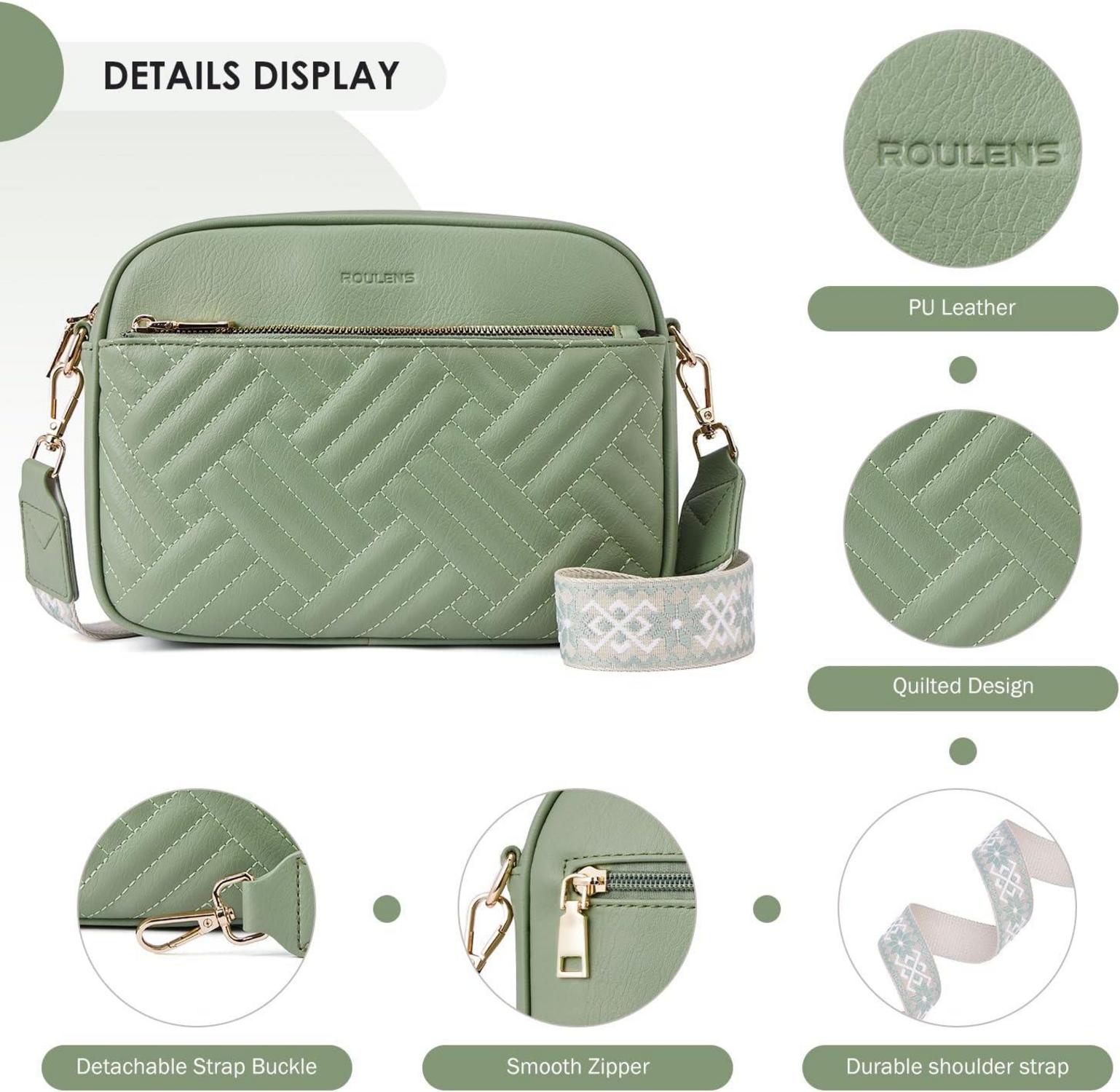 Damen Umhängetasche PU Leder Crossbody Bag RFID Schutz