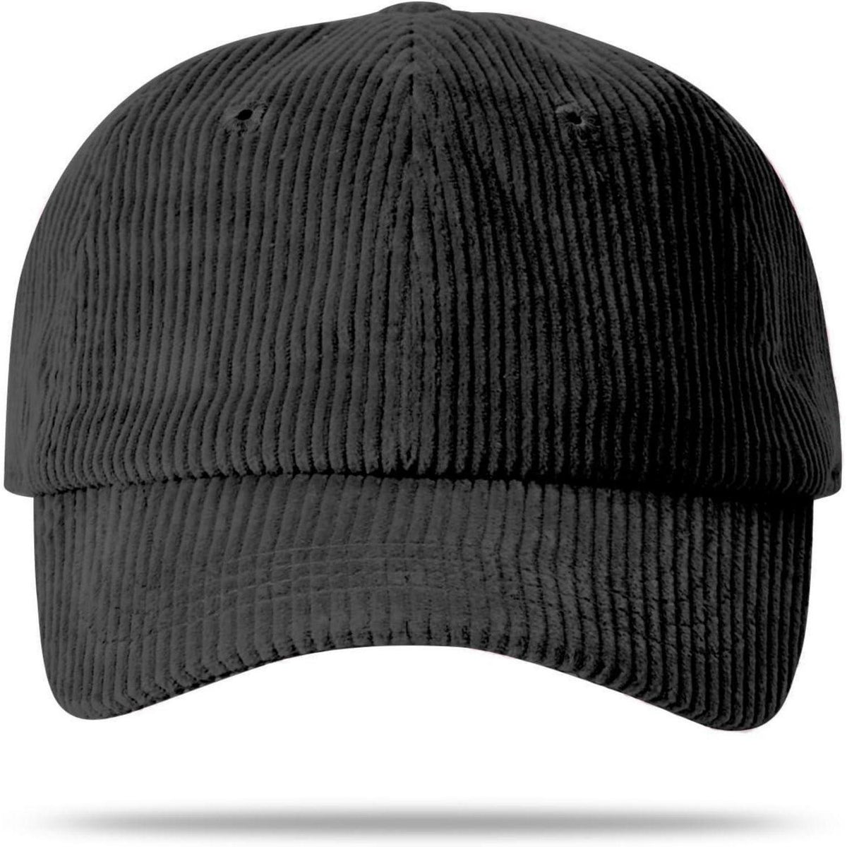 Cord Baseball Cap Damen Winter Verstellbar Warm Schwarz