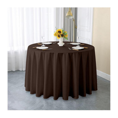 Runde Satin Tischdecke Dunkelbraun 300 cm – Elegant & Glänzend