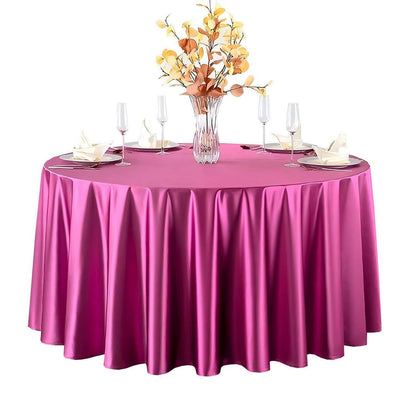 Runde Satin Tischdecke Dunkelviolett 300 cm – Elegant & Glänzend