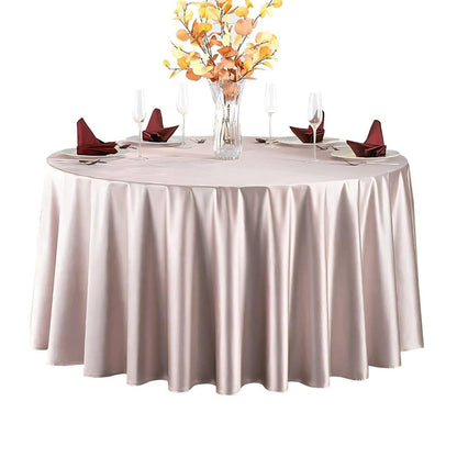 Runde Satin Tischdecke Roségold 300 cm – Glänzend & Elegant