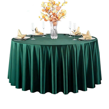 Runde Satin Tischdecke Grün Ø 300 cm – Glänzend & Elegant