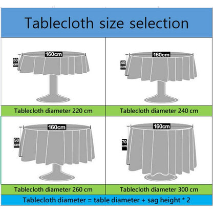 Runde Satin Tischdecke Hellbraun 320 cm – Glänzend & Elegant
