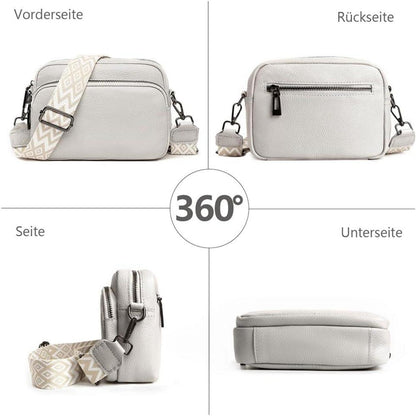 Damen Echtes Leder Umhängetasche Crossbody Bag Schultertasche
