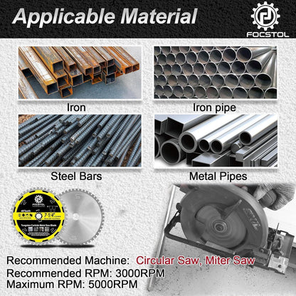 Kreissägeblatt Metall 184mm 48 Zähne für Stahl & Edelstahl