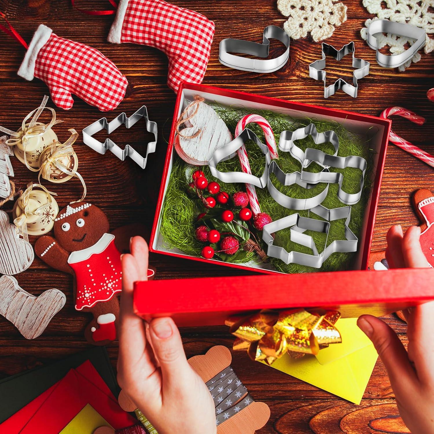 10-teiliges Weihnachtsausstechformen Set Edelstahl für Backen