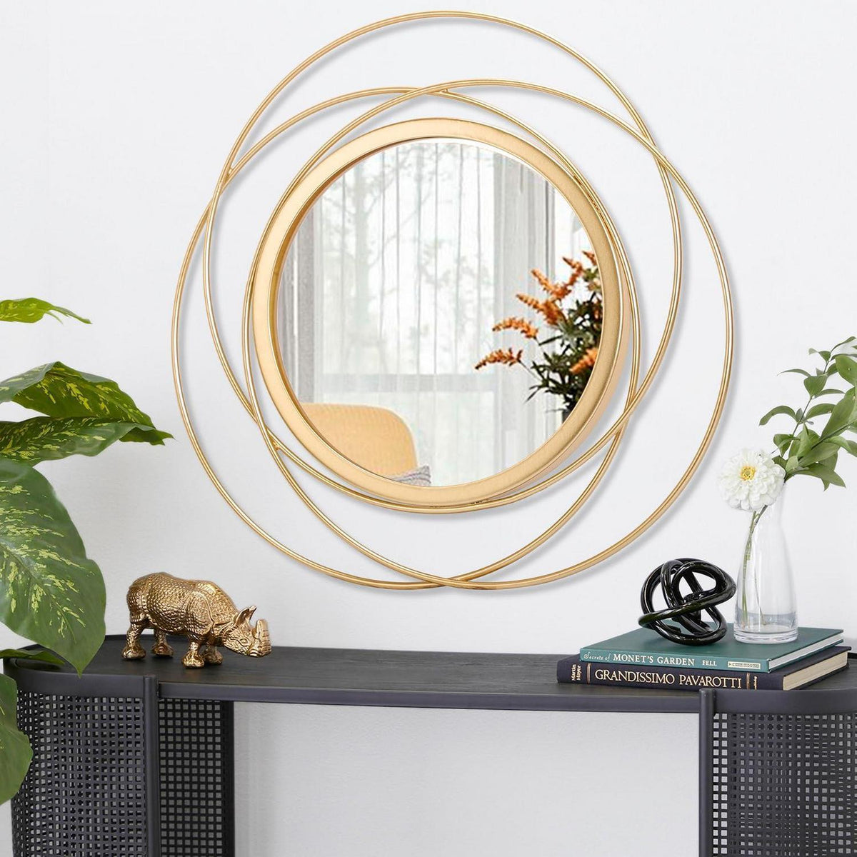 Runder Wandspiegel Gold – Moderne Deko für Wohnzimmer & Schlafzimmer