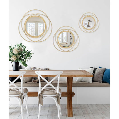 Runder Wandspiegel Gold – Moderne Deko für Wohnzimmer & Schlafzimmer