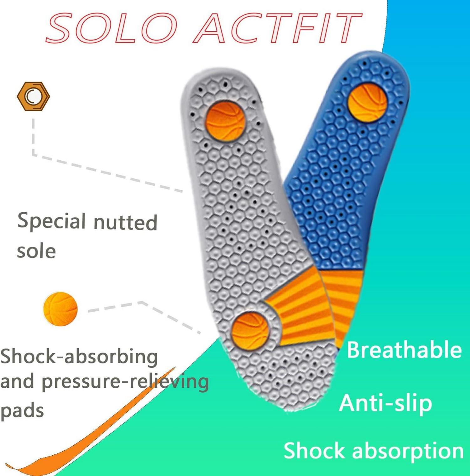 Orthopädische Gel Einlegesohlen Sport Atmungsaktiv Weich - 2er Set