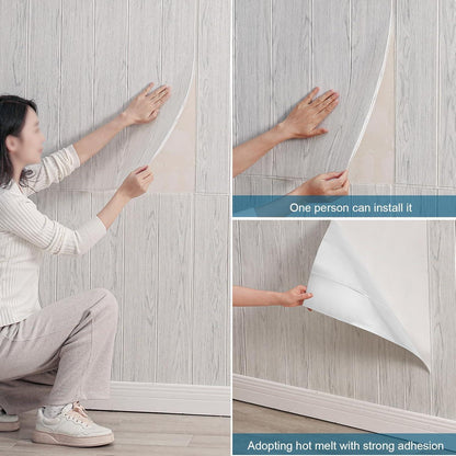 Selbstklebende Tapete Vliestapete Wandpaneele Holzoptik
