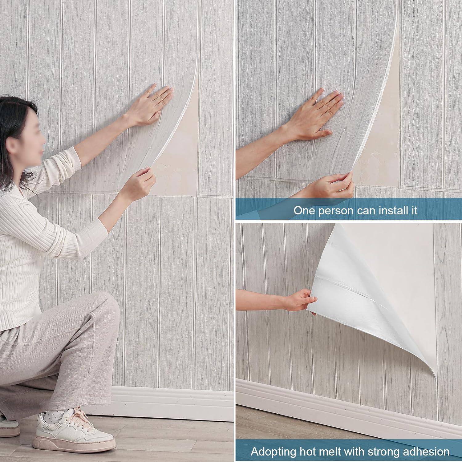 Selbstklebende Holzoptik Tapete Vliestapete 70CM*10M Eiche