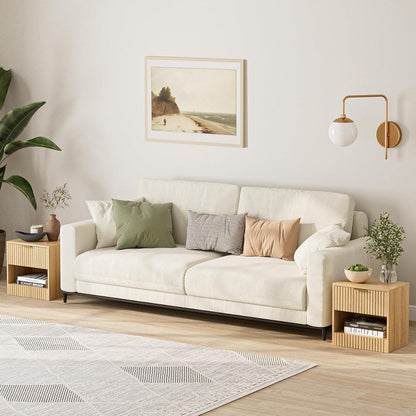 Moderner Nachttisch Eiche Holz Schublade 39x39x28 Klein Schlafzimmer