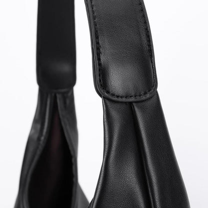 Große Weiche Leder Handtasche mit Geldbörse Schwarz für
