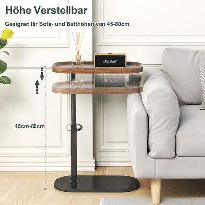 Beistelltisch C Form Höhenverstellbar Klein Couch