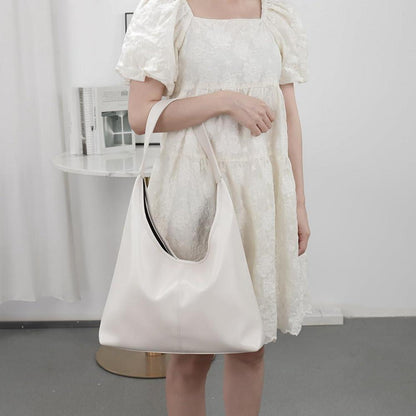 Große Weiche Leder Handtasche mit Geldbörse Beige