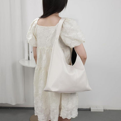 Große Weiche Leder Handtasche mit Geldbörse Beige