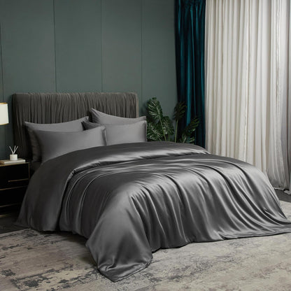Bambus Bettwäsche Set 135x200 Grau – Atmungsaktiv & Luxuriös