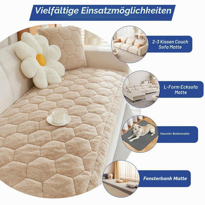 Dicker Sofaüberzug rutschfest – Helles Kamel 90x180 cm