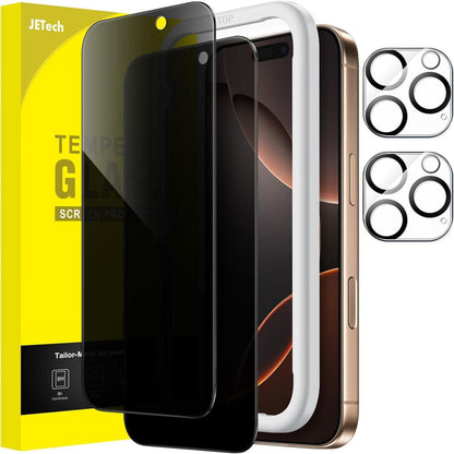 Sichtschutz für iPhone 16 Pro Max 6,9 Zoll mit Kameraschutz, Gehärtete