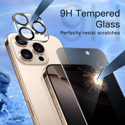 Sichtschutz iPhone 16 Pro Max 6,9 Zoll Gehärtete Glas Schutzfolie 2er Pack