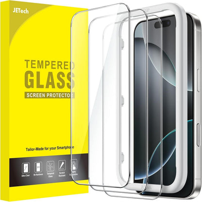 Gehärtete Glas Displayschutz für iPhone 16 Pro - 3 Stück