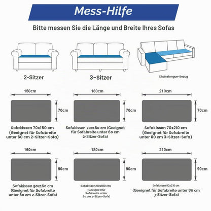 Dicker Sofaüberzug rutschfest – Helles Kamel 90x210 cm