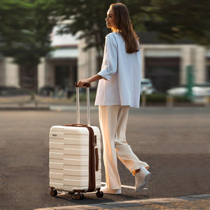 Vipbox Koffer Klein Hartschale 55cm TSA Schloss Weiß 4 Rollen
