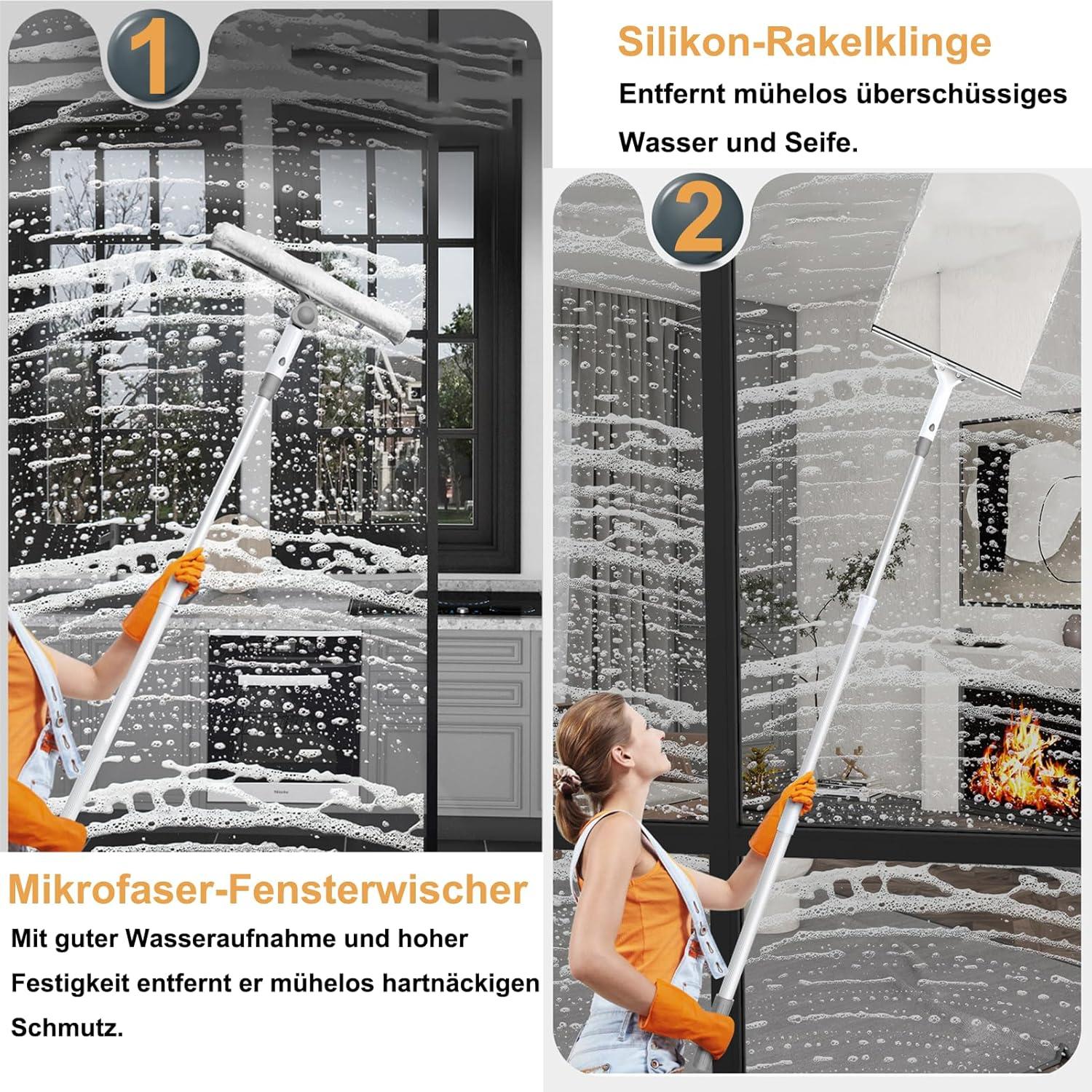Professioneller Wasserschieber mit Silikonabzieher
