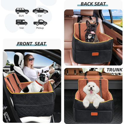 Hunde Autositz – Waschbar, mit Leine & Aufbewahrung