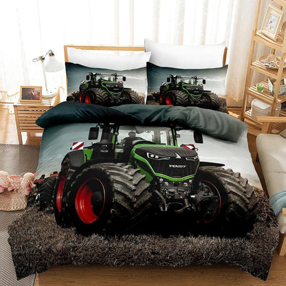 3D Traktor Bettwäsche 140x200 + Kissenbezug – Mikrofaser