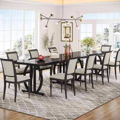 Schwarzer Esstisch 160x80cm | Moderner Küchentisch für 4-6 Personen