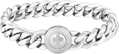 Herren Armband mit Löwe/Totenkopf Verschluss, 18K Gold beschichtet
