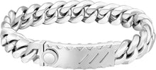 Hochwertiges 12mm Herren Armband mit Löwe Kopf Verschluss, 18K Gold