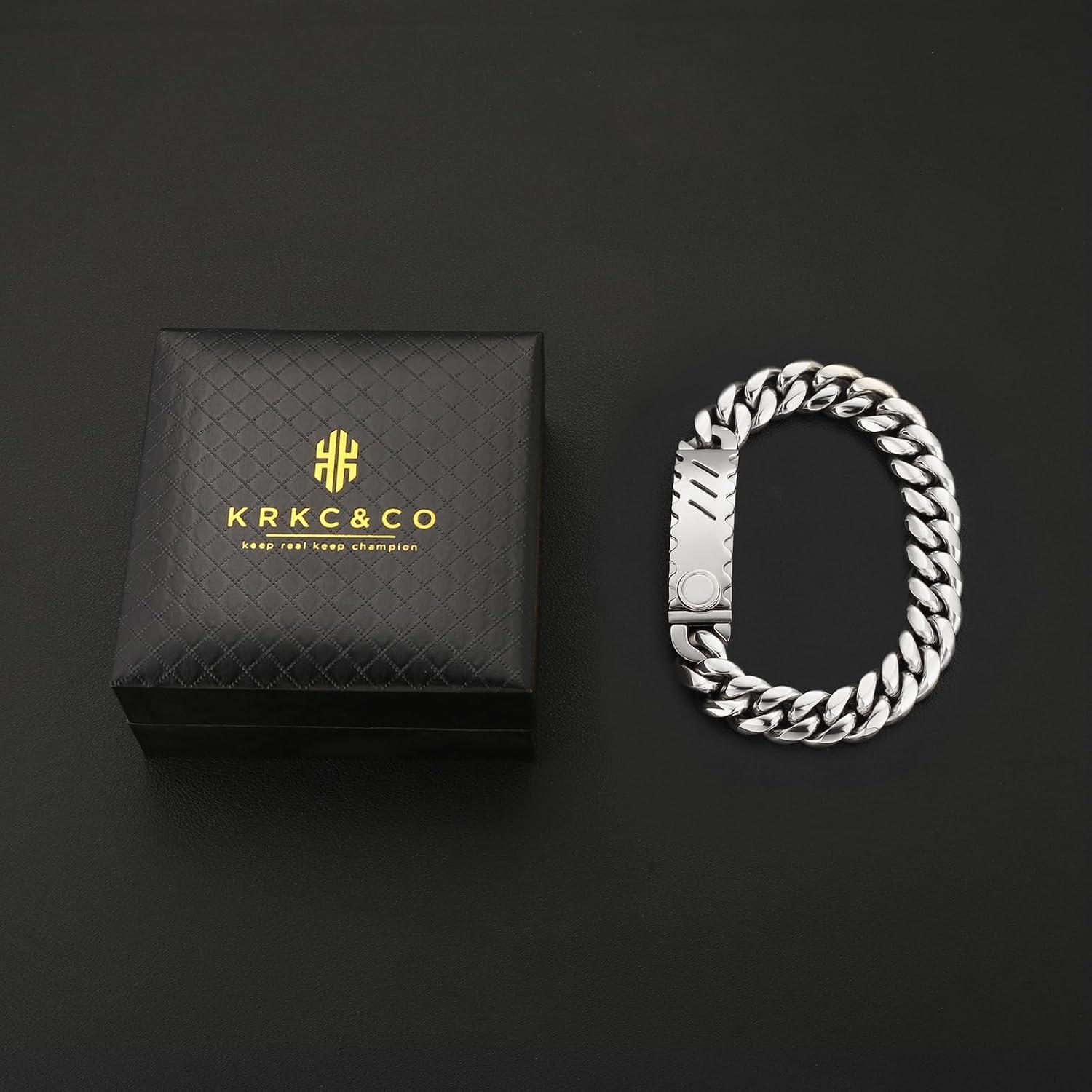 Herren Armband Löwe/Totenkopf Verschluss 18K Gold