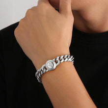 Gold beschichtetes Herren Armband mit Löwenkopf
