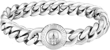 KRKC&CO Herren Armband mit Löwe Kopf Totenkopf Verschluss Gold