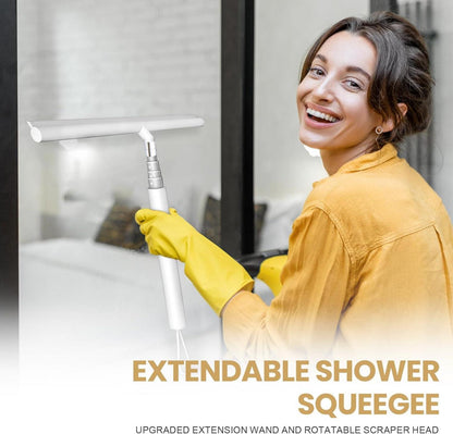 Duschabzieher Set 120cm Einstellbar ohne Bohren Fensterabzieher
