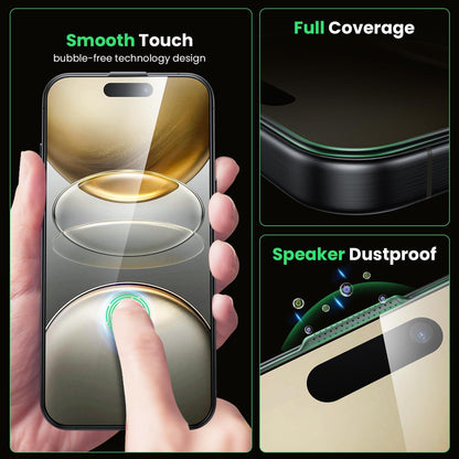 WSKEN iPhone 16 Pro Panzerglas 9H Privacy Sichtschutzfolie 2 Stück