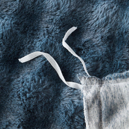 Flauschige Plüsch Bettwäsche 135x200 Grau Blau Winter Set