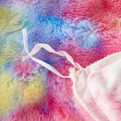 Plüsch Bettwäsche 135x200 Winter Regenbogen Bunt, Superweich