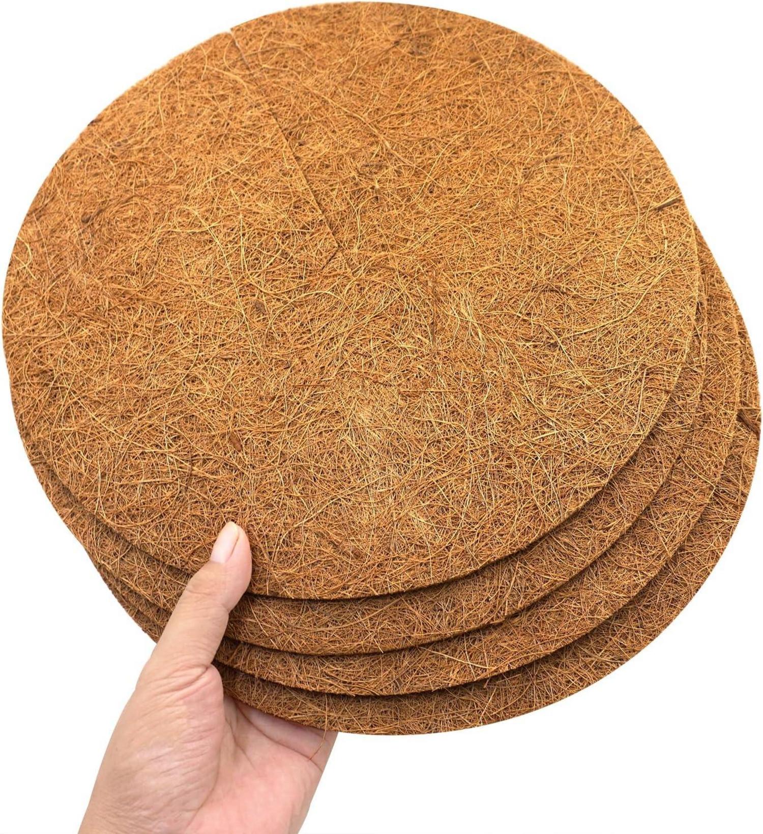 Kokosmatte 40cm Winterschutz Pflanzen Kokos-Mulchscheibe 4er Set
