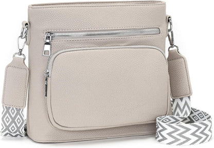 Umhängetasche Damen Mittelgroß Crossbody Bag Vegan Leder Handtasche