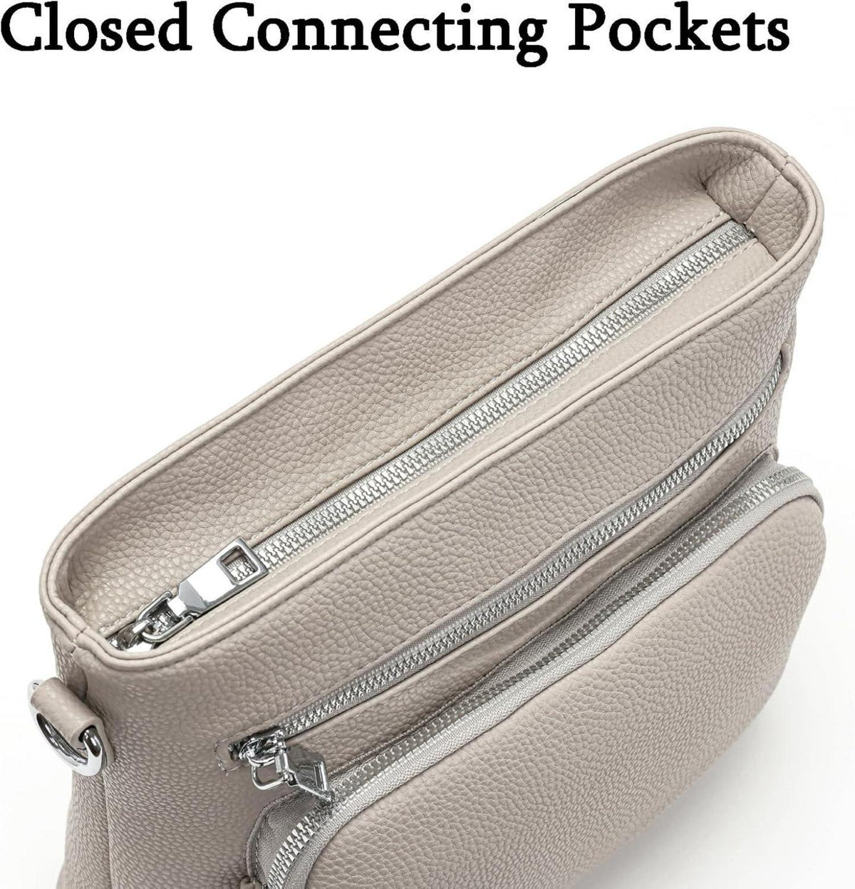 Umhängetasche Damen Mittelgroß Crossbody Bag Veganes Leder Handtasche