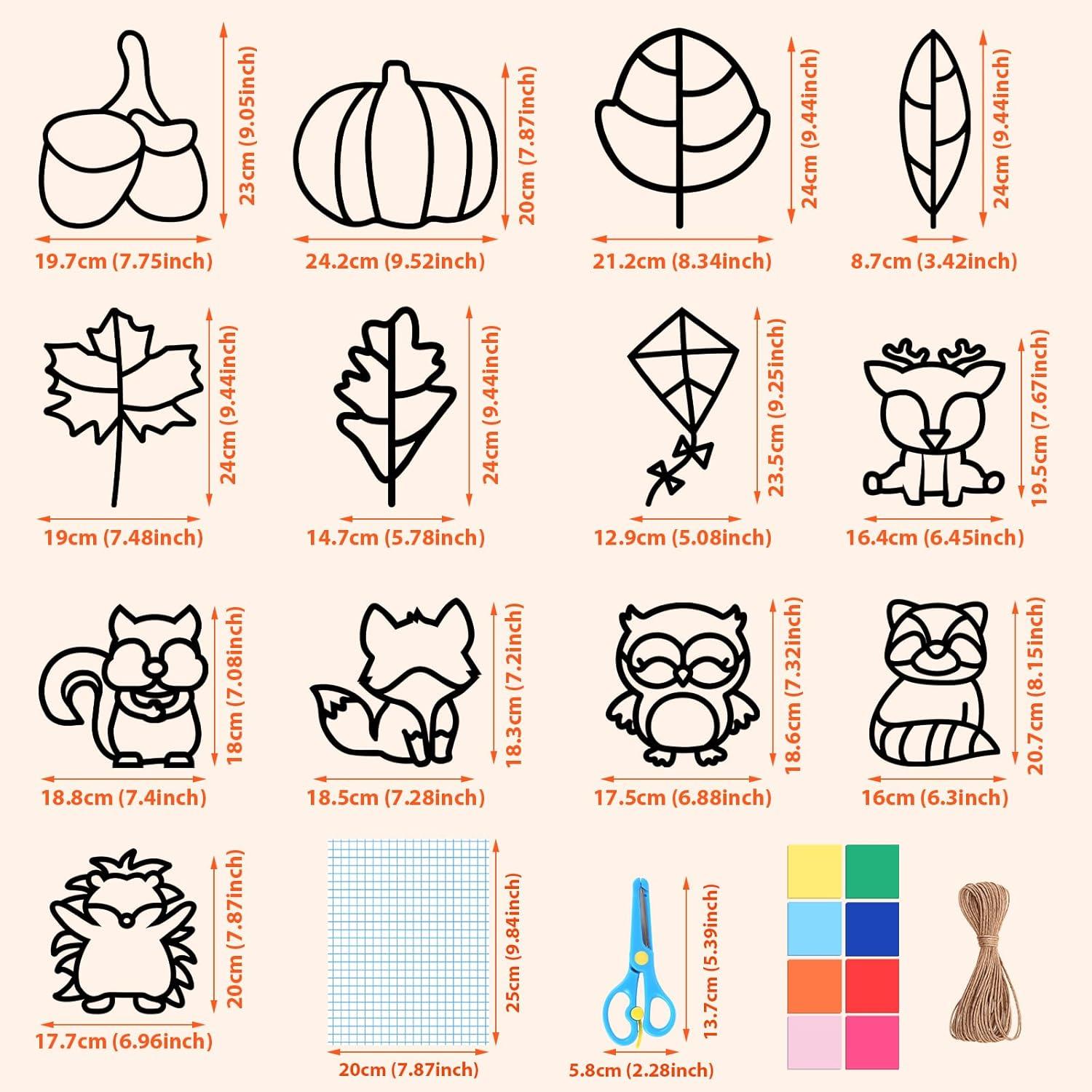 Herbst Bastelset Kinder DIY Blätter Deko Geschenk