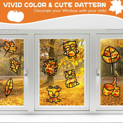Herbst Bastelset Kinder DIY Blätter Deko Geschenk Halloween