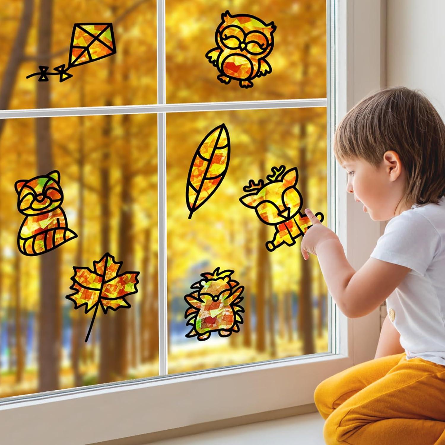 Herbst Blätter Bastelset für Kinder DIY Deko Weihnachten Halloween