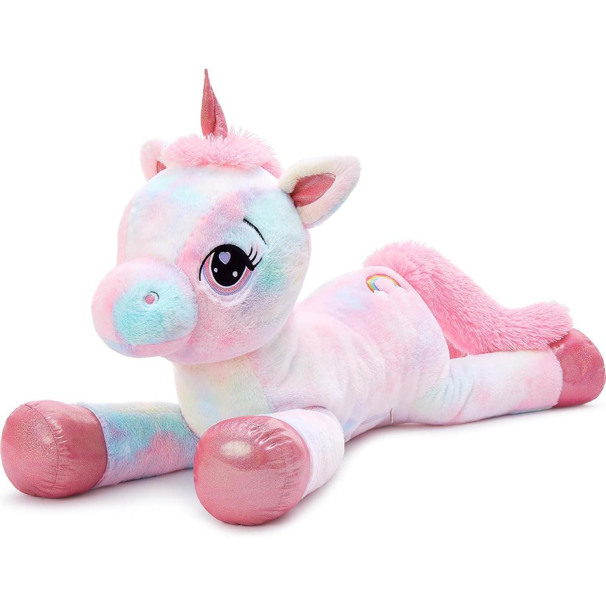XXL Einhorn Kuscheltier 110cm - Rosa Stofftier Geschenk für Mädchen